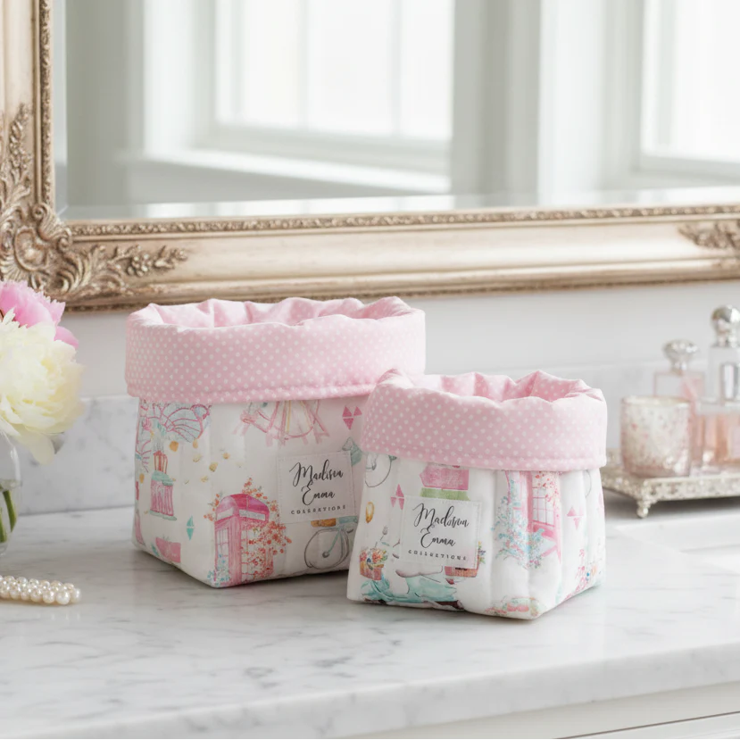 Fabric Vanity Buckets